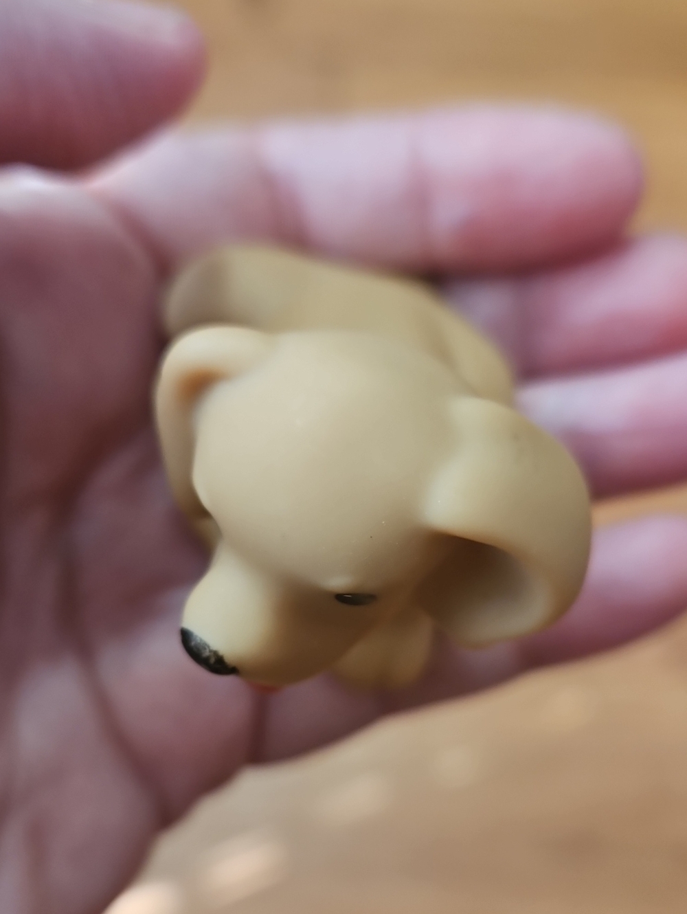 Fisher Price Little People tan puppy dog figure with a red collar - Picture 7 of 9